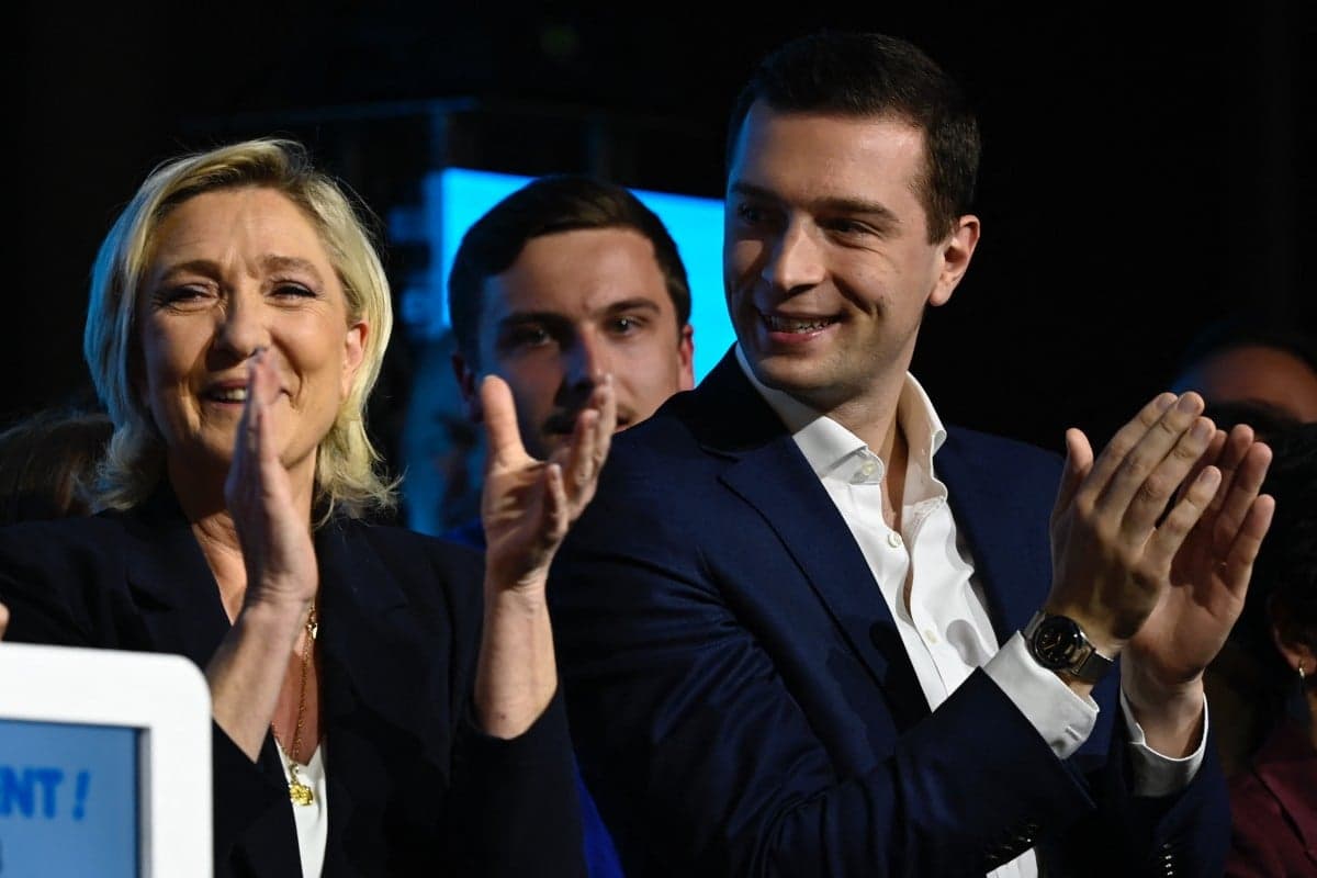French far right inflicts big defeat on Macron alliance in EU polls, projections show