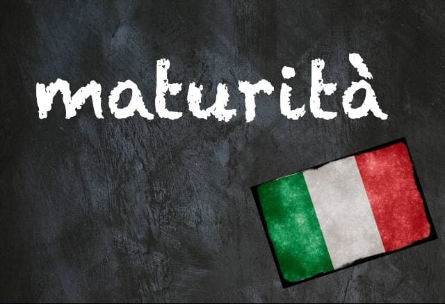 Italian word of the day: 'Maturità'