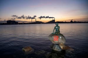 Denmark's Little Mermaid vandalised with Russian flag