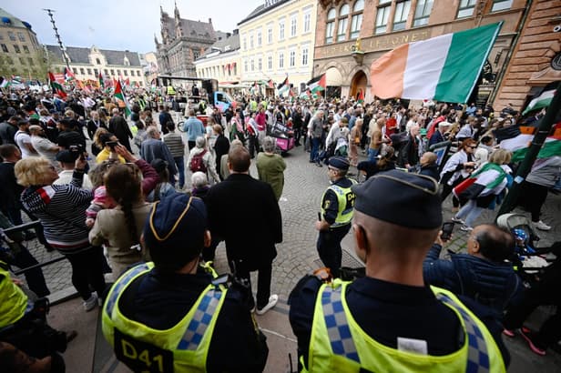 IN PICTURES: Thousands march in Malmö to protest Israel's Eurovision entry