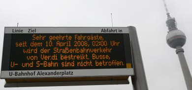 Berlin transit workers strike again
