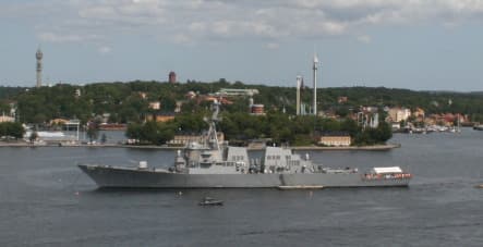 Famed US warship docks in Stockholm