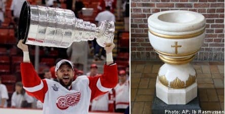 Stanley Cup makes baptism tour of Sweden