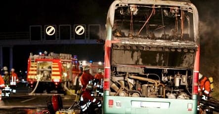 Bus fire likely caused by technical defect