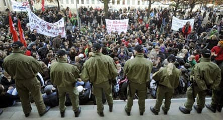 German students ditch school in nationwide strike