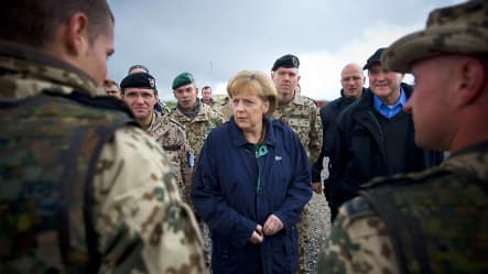 Merkel visits German troops in Afghanistan