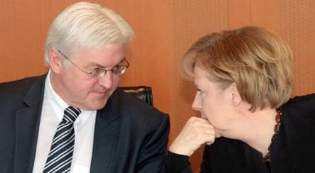 Chancellor candidate Steinmeier falling behind Merkel