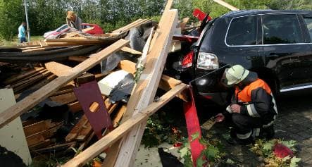 Storms wallop Germany and injure three