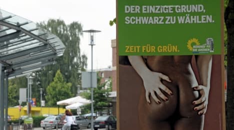 Greens remove campaign poster featuring bare buttocks