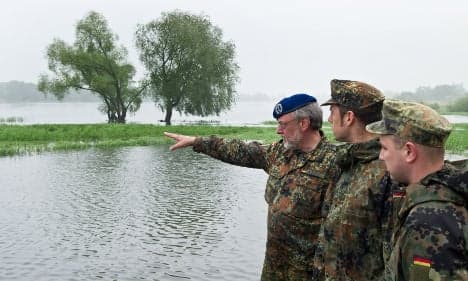 Floodwaters heading towards Germany
