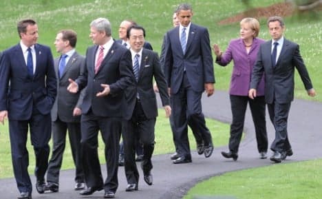 Merkel claims harmony at G8 summit