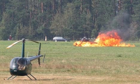 German helicopter pilot killed in stunt performance