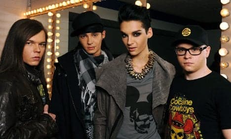 Tom Kaulitz and Bill Kaulitz of the German band Tokio Hotel at an