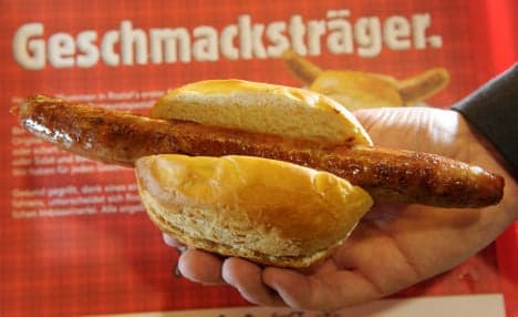 Toasting the best wurst ever