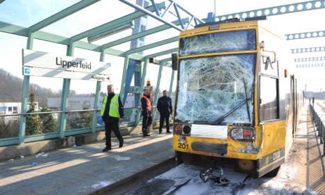 Dozens injured in tram collision with bus