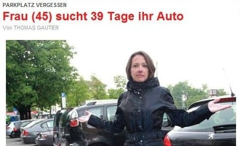Woman ‘misplaces’ her car in Munich for 39 days