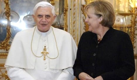 Before pope visit, Merkel warns against 'advance of secularism'