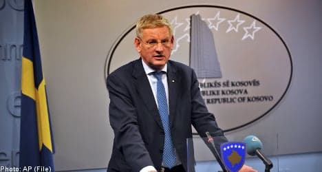 Bildt: Sweden backs Balkans' EU push