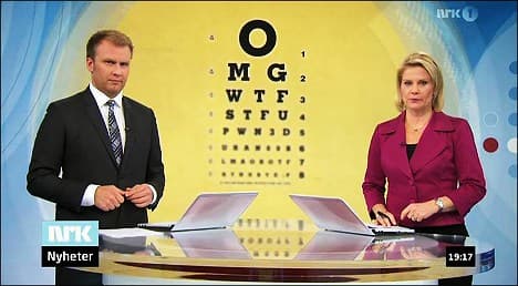 OMG: Eye test  blooper on Norwegian news