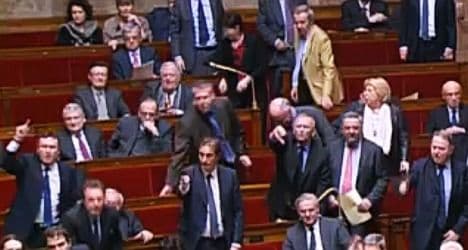 Angry MPs storm out after 'Nazi' taunt