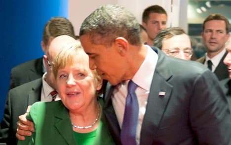 Obama praises Merkel’s euro crisis leadership