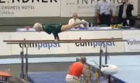 Geriatric German gymnast wows audience