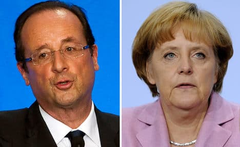 Merkel sends stern warning to Hollande