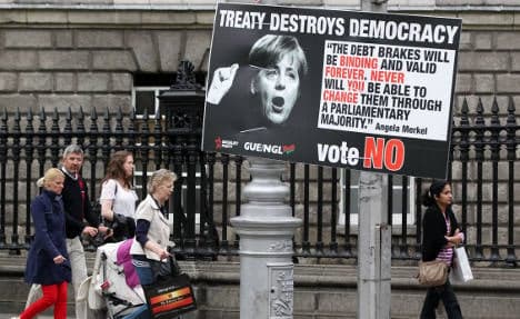 Irish 'mad at Merkel' as they vote on Fiscal Pact