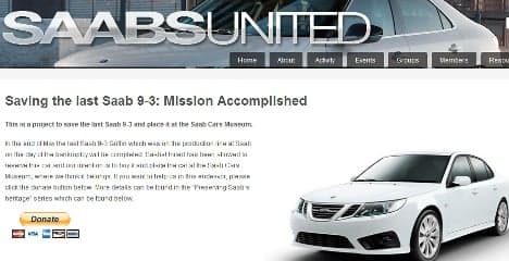 Saab fans buy last car off the production line