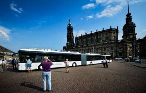 Dresden test drives longest ever bus