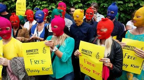 Amnesty stages Oslo Pussy Riot protest