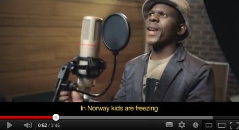 Africans aid freezing Norway in spoof video