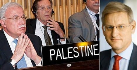 Sweden to support Palestinian UN upgrade