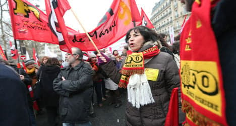 France's civil servants stage mass walk-out
