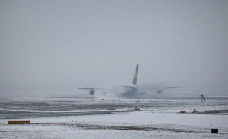 Wintry weather cancels flights in Frankfurt