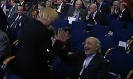 Red face for Green head who high-fived Iran rep