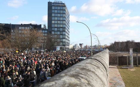 Berlin Wall protests criticized