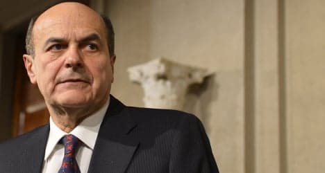 Italy's centre-left leader Bersani to resign