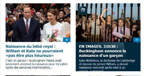 Royal baby fever grips... la France