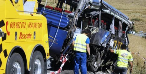 Nine die after bus driver dozes off at wheel