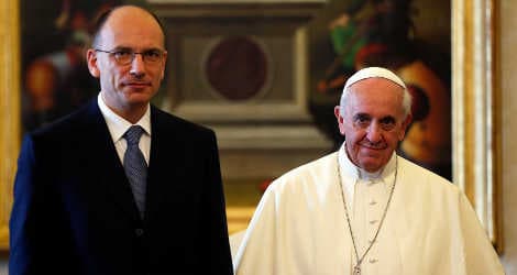 Letta and Pope Francis discuss job creation