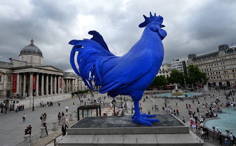 Huge German cockerel lands in London