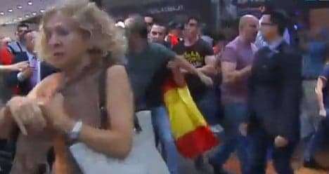 VIDEO: Fascists attack Madrid's Catalan centre