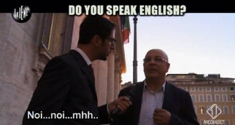 TV show mocks Italian MPs' English
