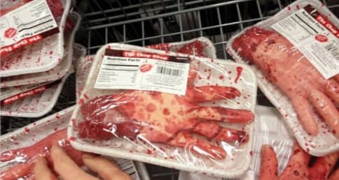 Norway store withdraws bloody severed hands