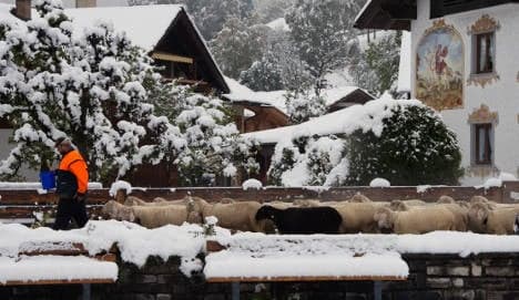 First heavy snow falls in southern Germany