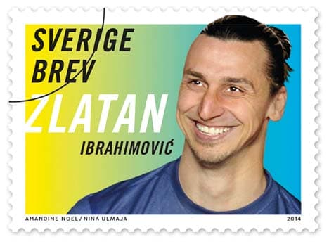 Zlatan honoured with Swedish set of stamps