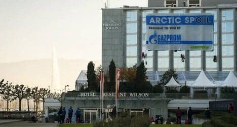 Activists arrested over Geneva Gazprom protest