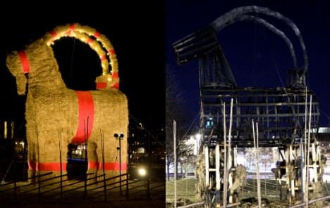 Sweden's Christmas goat torched yet again