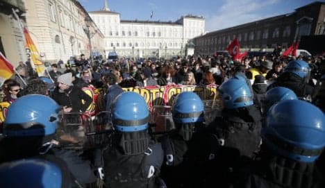 Clashes break out at Italy anti-austerity protests